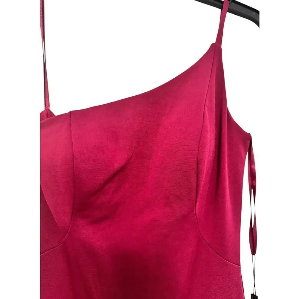 La Femme One Shoulder Long Jersey Homecoming Dress - Size 00 - NWT